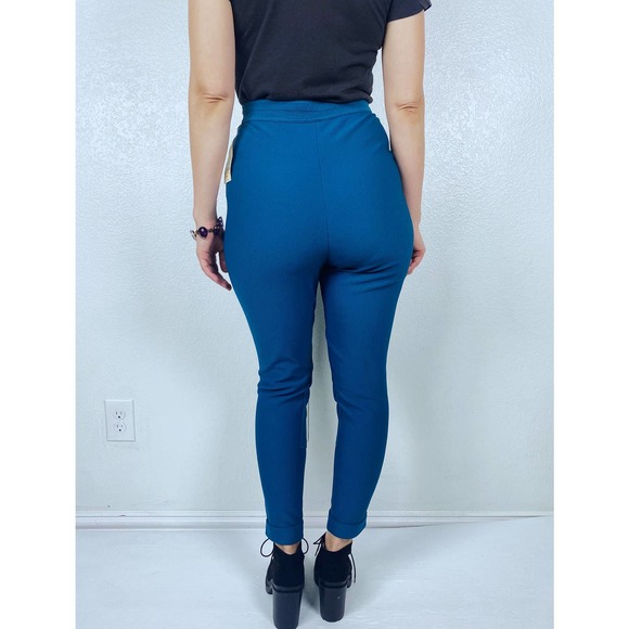 nwt vintage 90s Express JADE Riding PANTS Med ribbed high waist stretch leggings - Picture 4 of 10